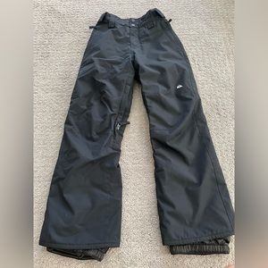 Quicksilver Boys Girls Ski Snowboarding Black Pants excellent size 10